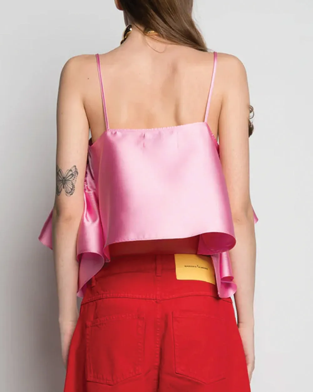 Pink Front Frill Top