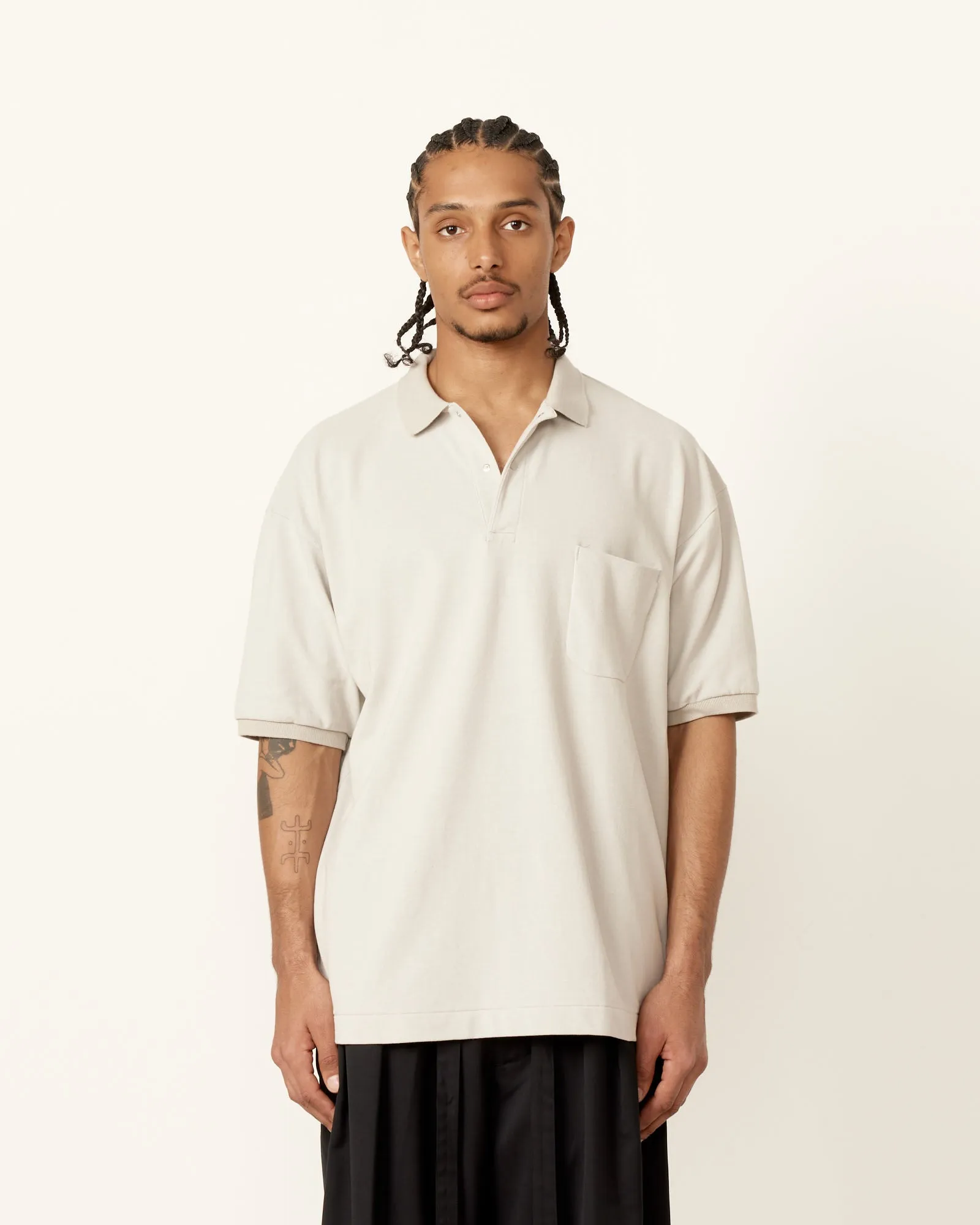 Polo Shirt in Light Grey