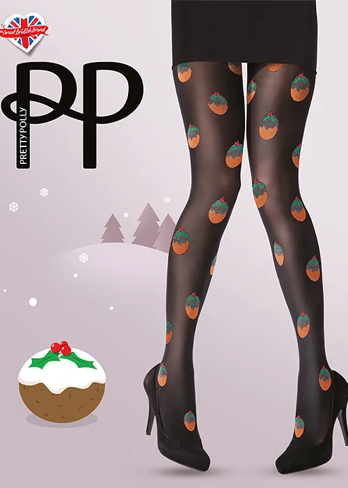 Pretty Polly Christmas Pudding Tights ()