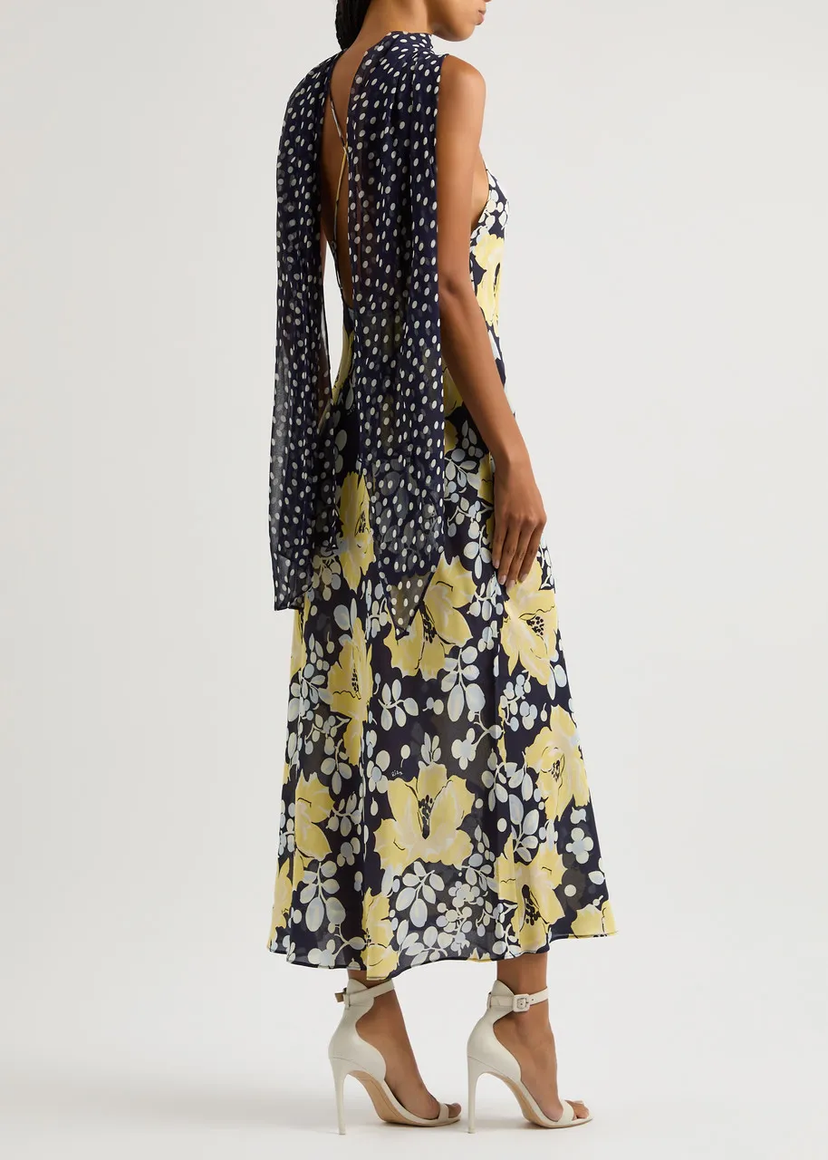 RIXO Hayley floral-print silk midi dress  
                         
                     
                