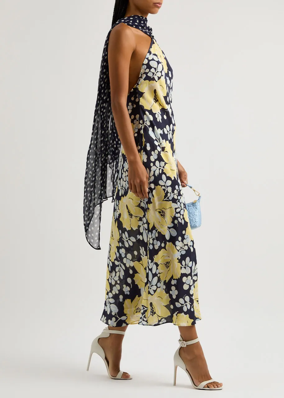 RIXO Hayley floral-print silk midi dress  
                         
                     
                