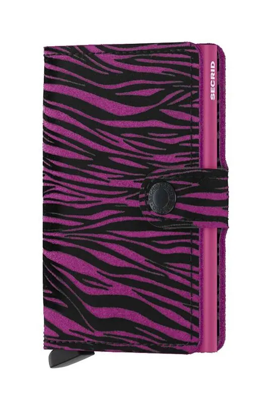 Secrid leather wallet Miniwallet Zebra Fuchsia pink color