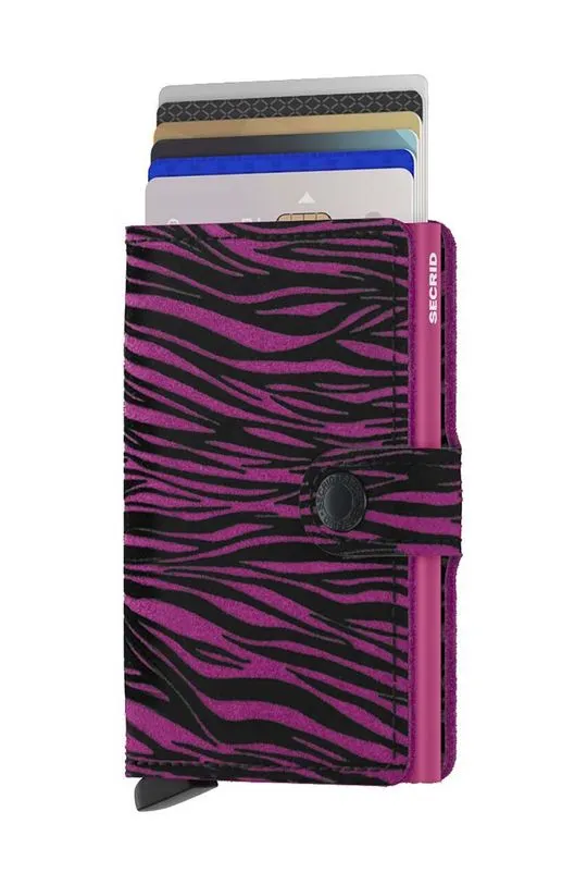 Secrid leather wallet Miniwallet Zebra Fuchsia pink color