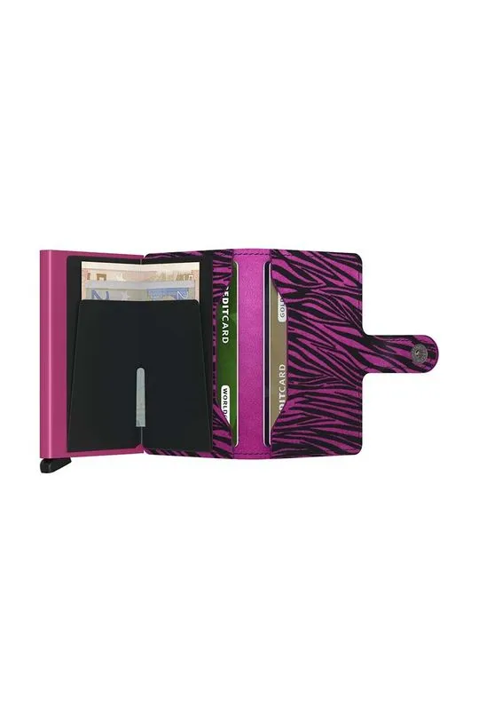 Secrid leather wallet Miniwallet Zebra Fuchsia pink color