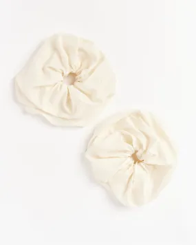 Sheer Cotton Scrunchie in Ivory