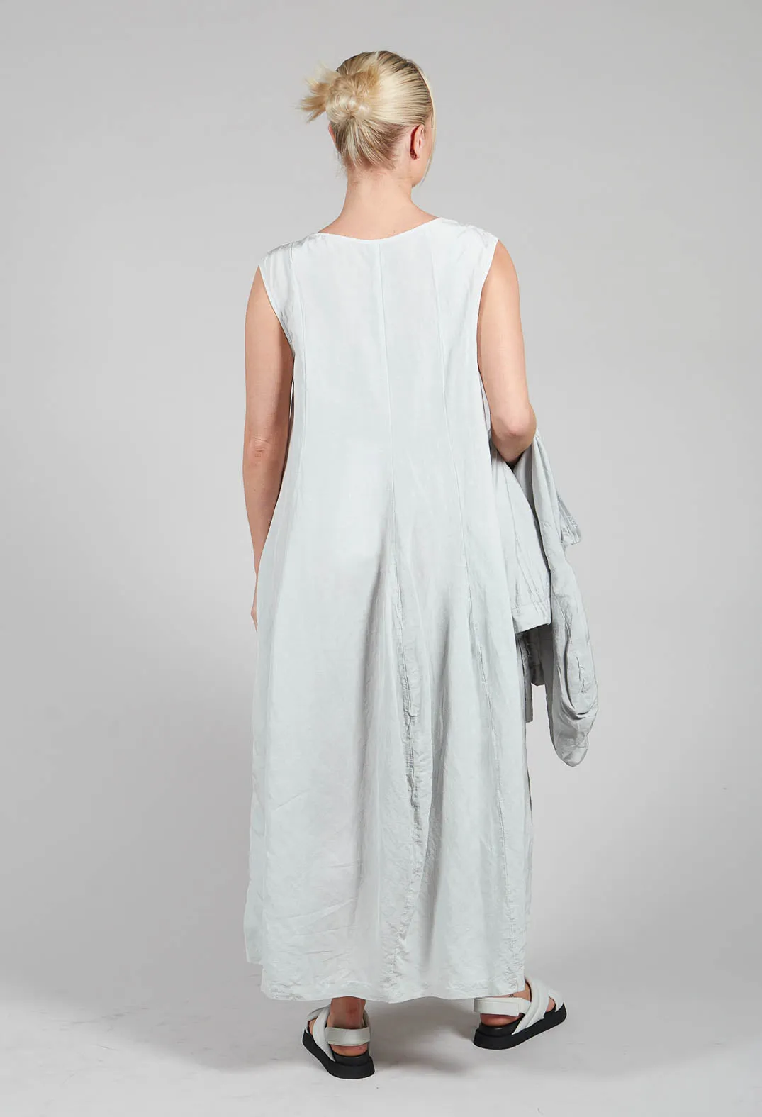 Sleeveless Tulip Hem Dress in Grey