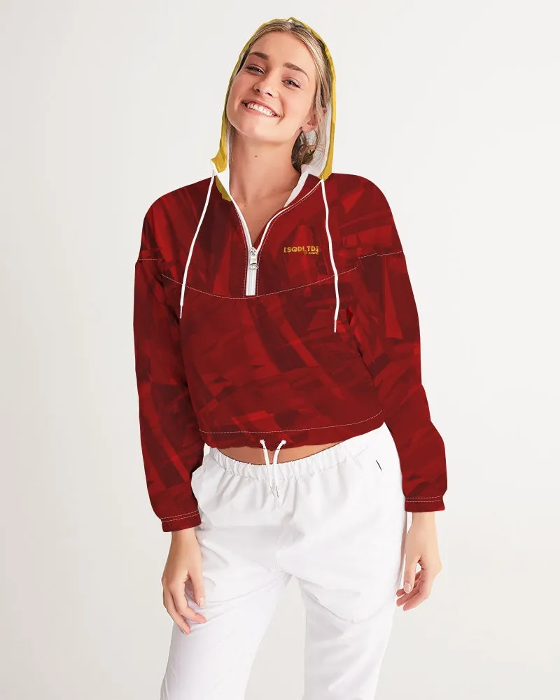 Sqdltd SB Women's Cropped Windbreaker Lava Sun