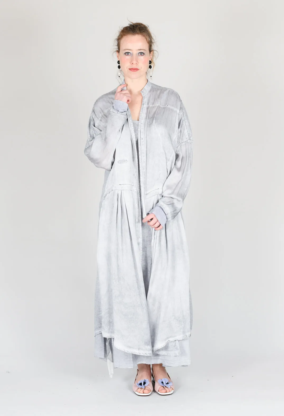 Stitch Smock Dress in Original Grey