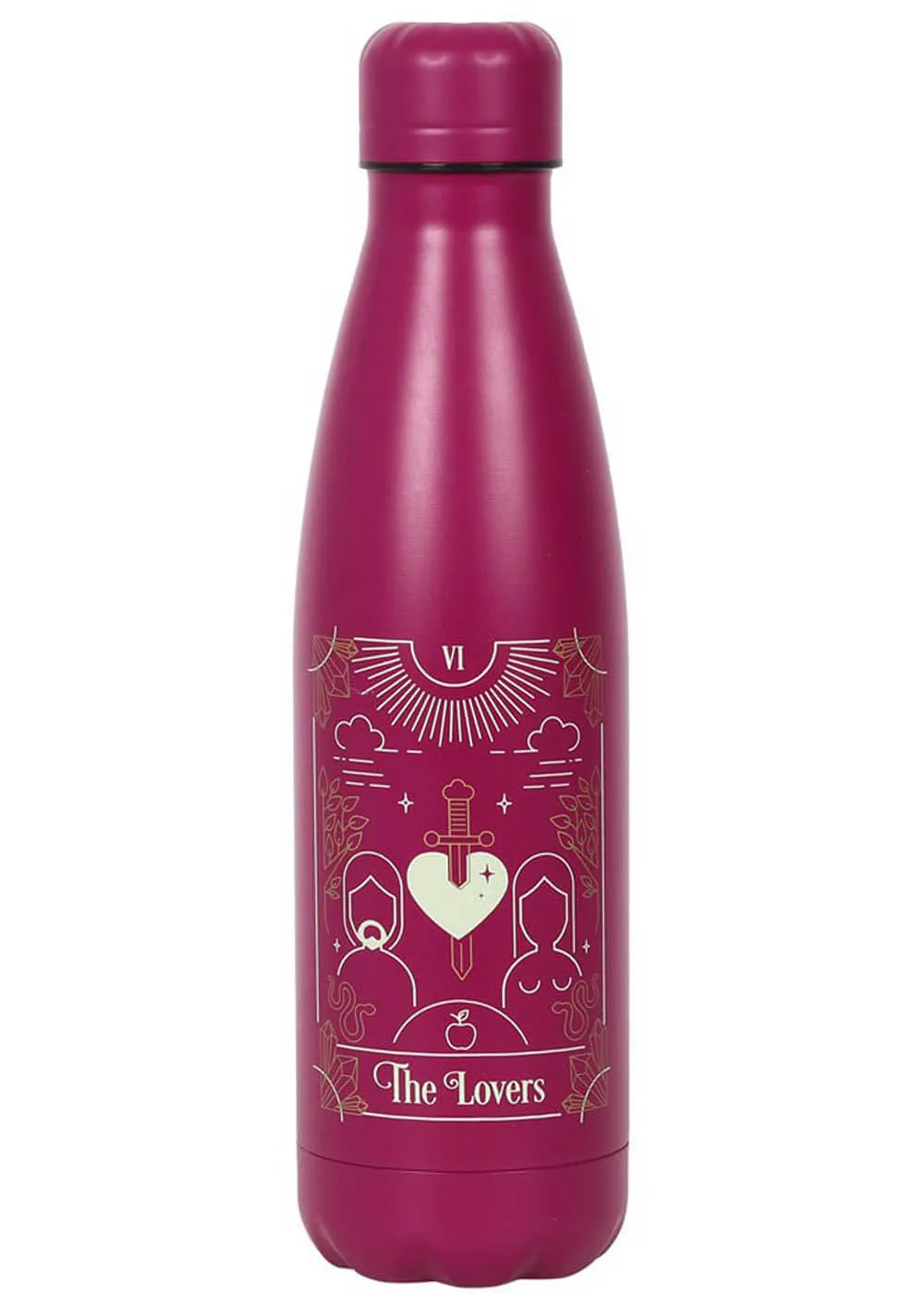 Succubus The Lovers Tarot Metal Water Bottle Pink