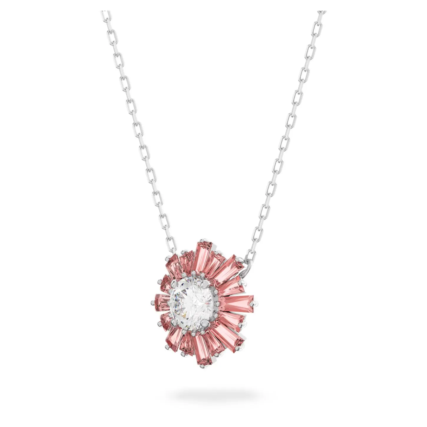 Swarovski Sunshine set Mixed cuts, Sun, Pink, Rhodium plated -5642974