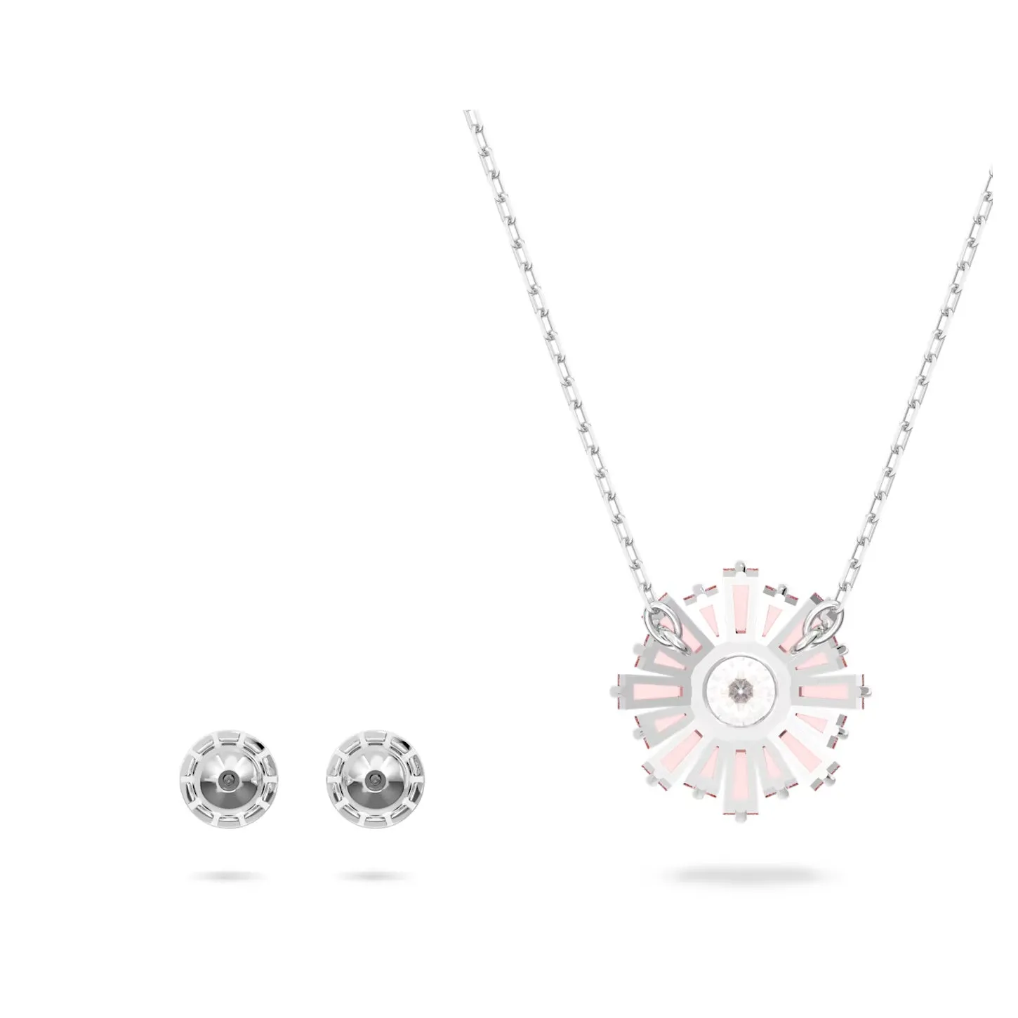 Swarovski Sunshine set Mixed cuts, Sun, Pink, Rhodium plated -5642974