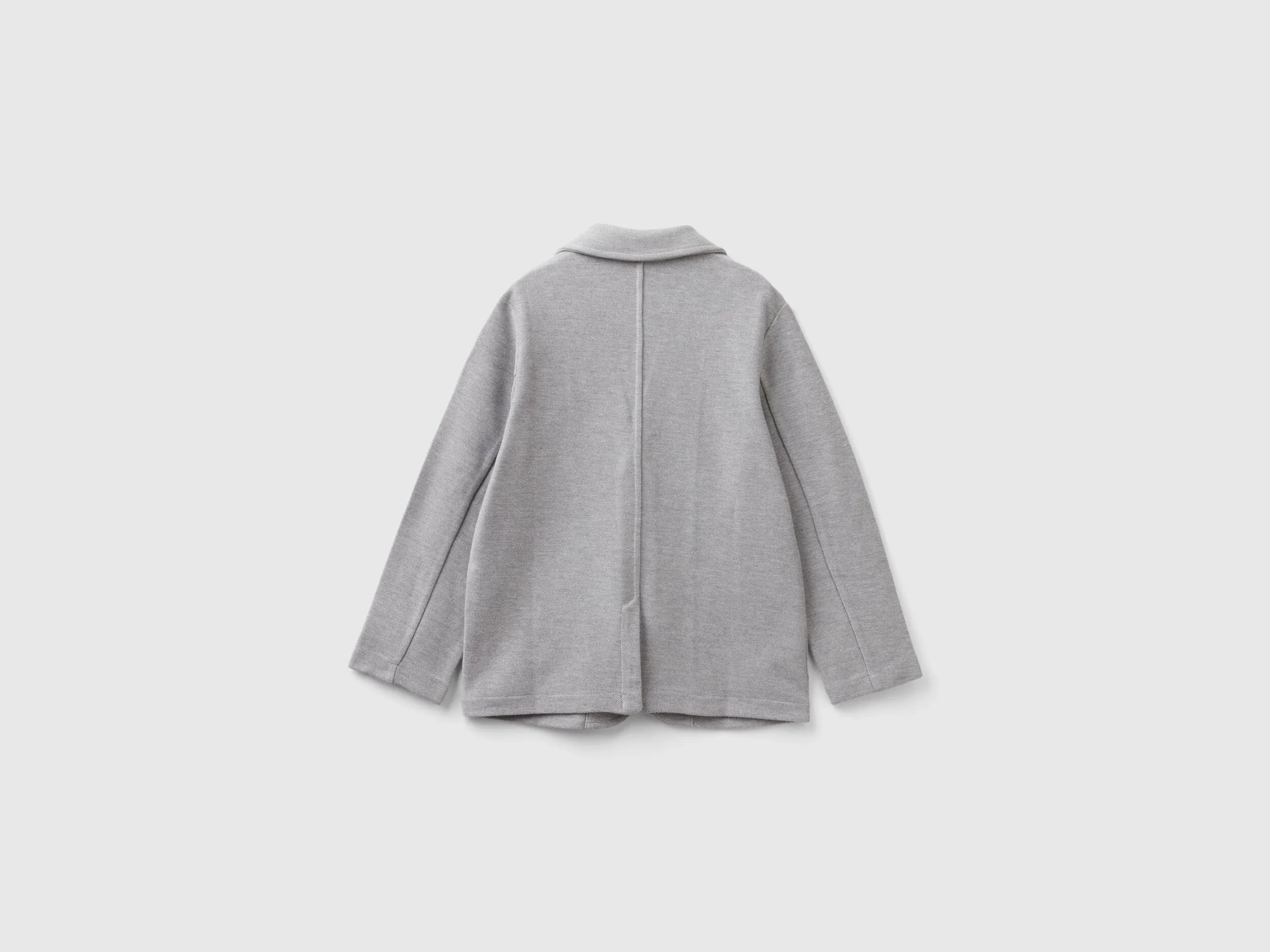 Sweat blazer with pockets - Light Gray | Benetton