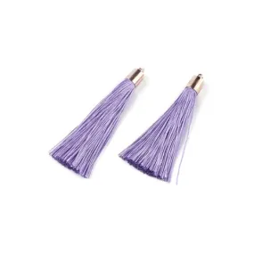 Tassels, Polyester, With Gold Cap, Lilac, 58-65mm