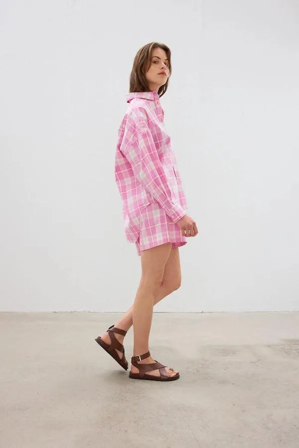 The Chiara Shirt Check Pink