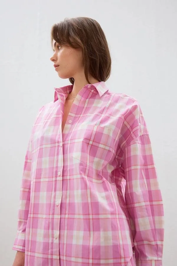 The Chiara Shirt Check Pink