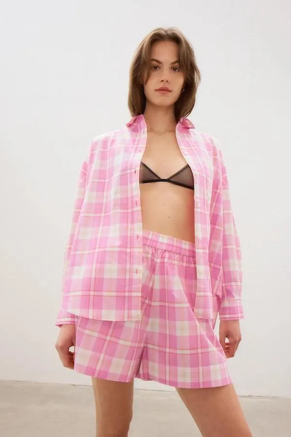 The Chiara Shirt Check Pink