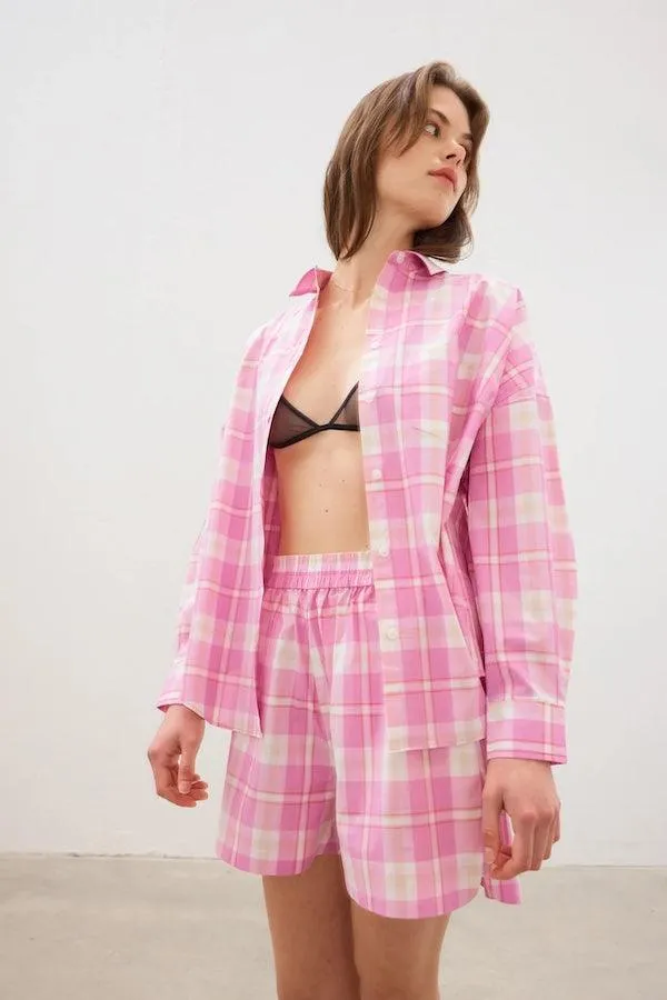 The Chiara Shirt Check Pink