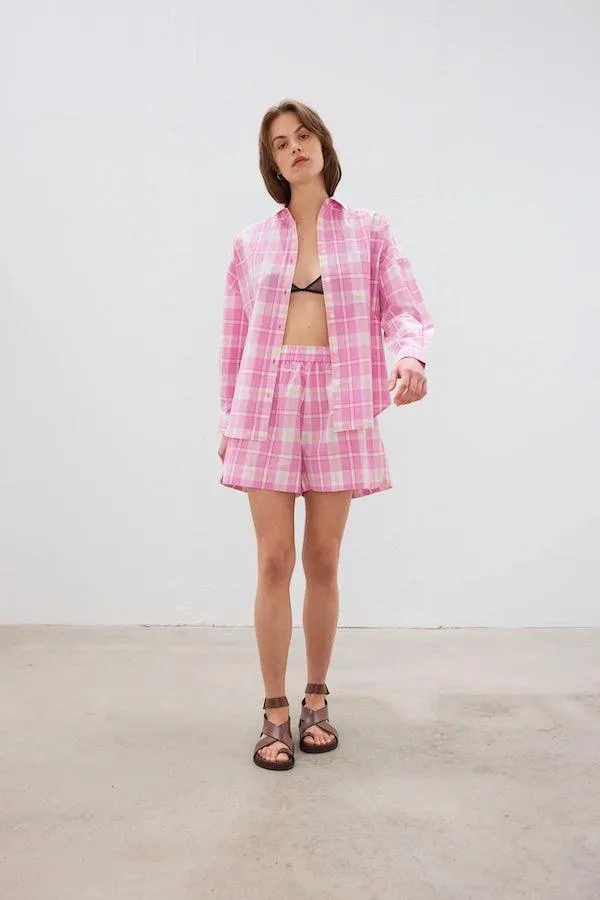 The Chiara Shirt Check Pink