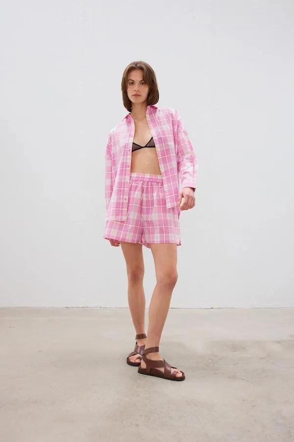 The Chiara Shirt Check Pink