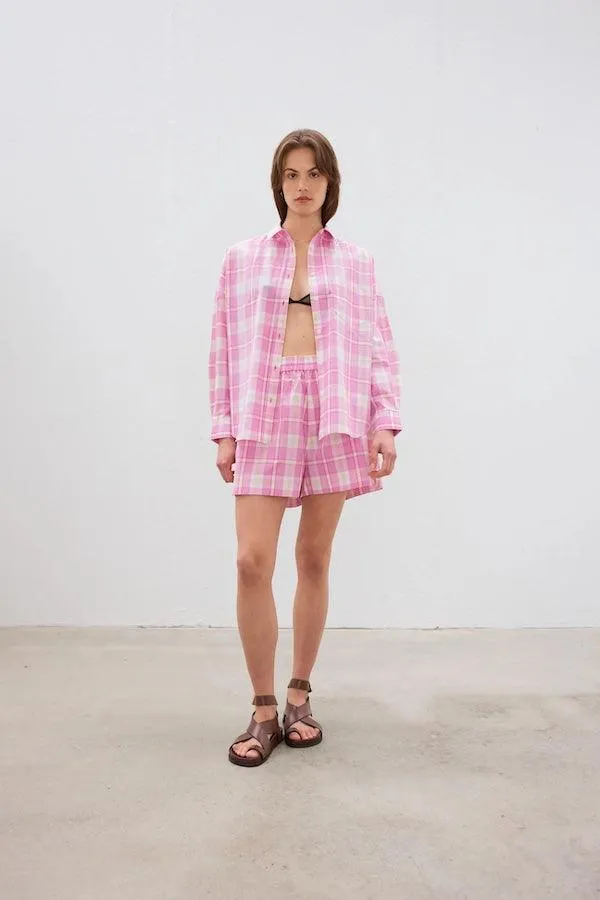 The Chiara Shirt Check Pink