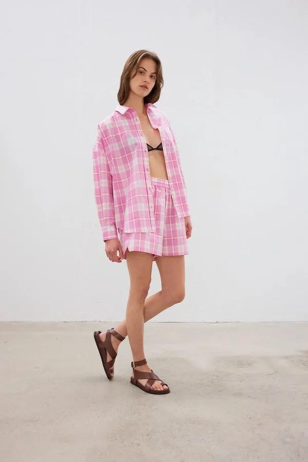 The Chiara Shirt Check Pink