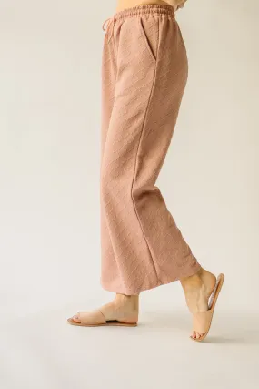 The Flockhart Textured Pant in Dusty Pink