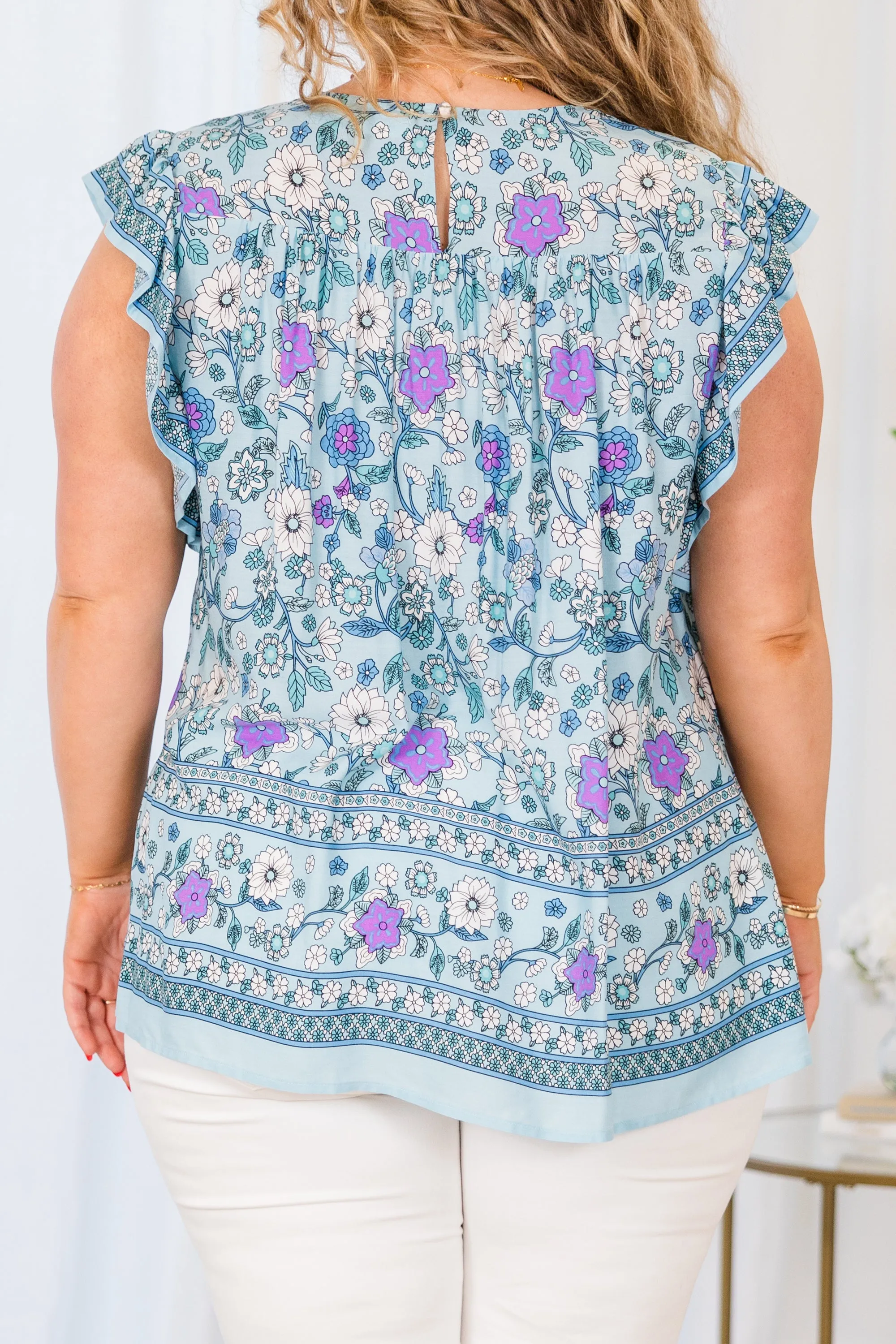 The Flower House Top, Blue