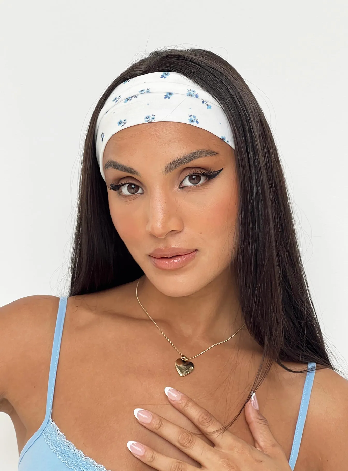 The Juney Headband Blue Floral