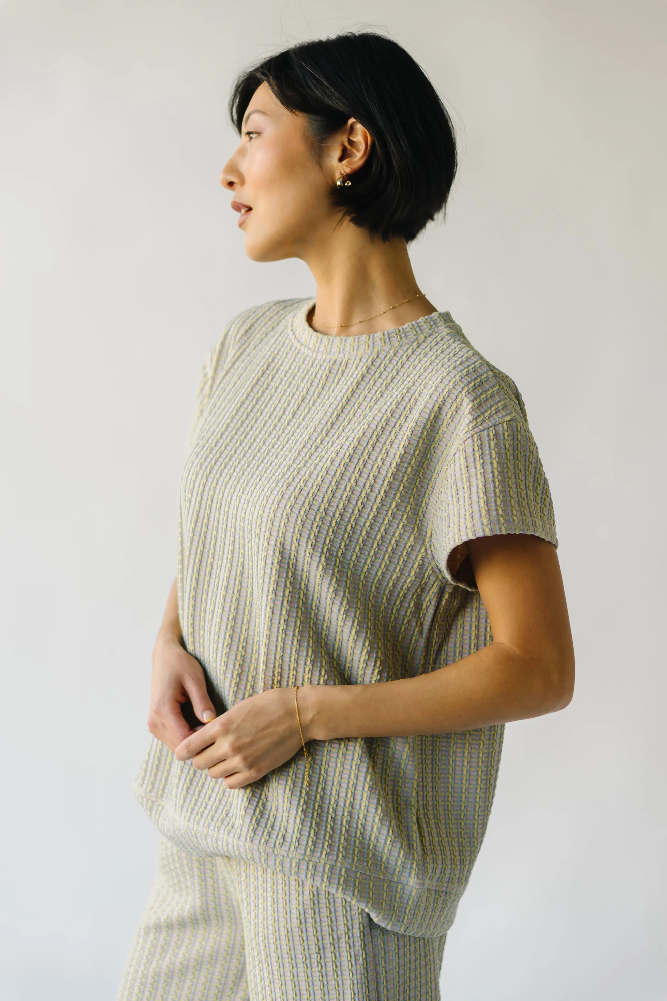 The Lenny Woven Top in Blue