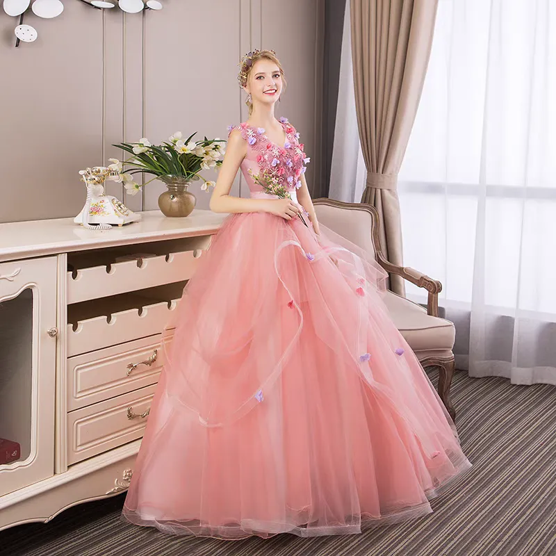 The Madelyn Pink Sleeveless Ball Gown