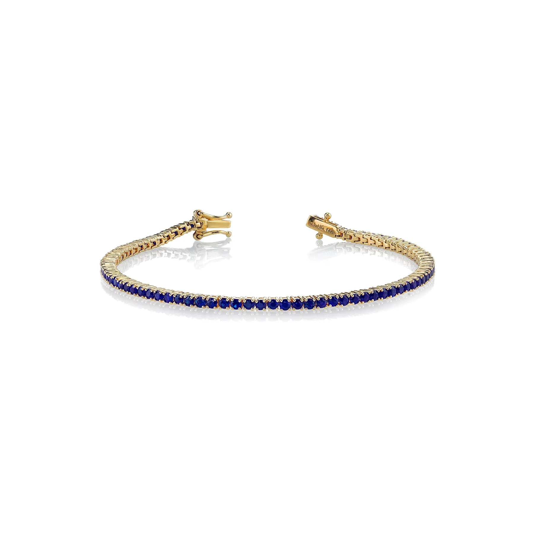 The Perfect Personalized Tennis Bracelet - Blue Sapphire / 14k Yellow Gold