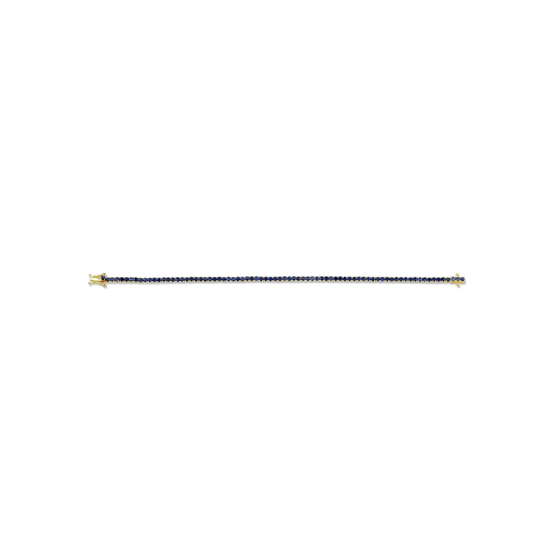 The Perfect Personalized Tennis Bracelet - Blue Sapphire / 14k Yellow Gold