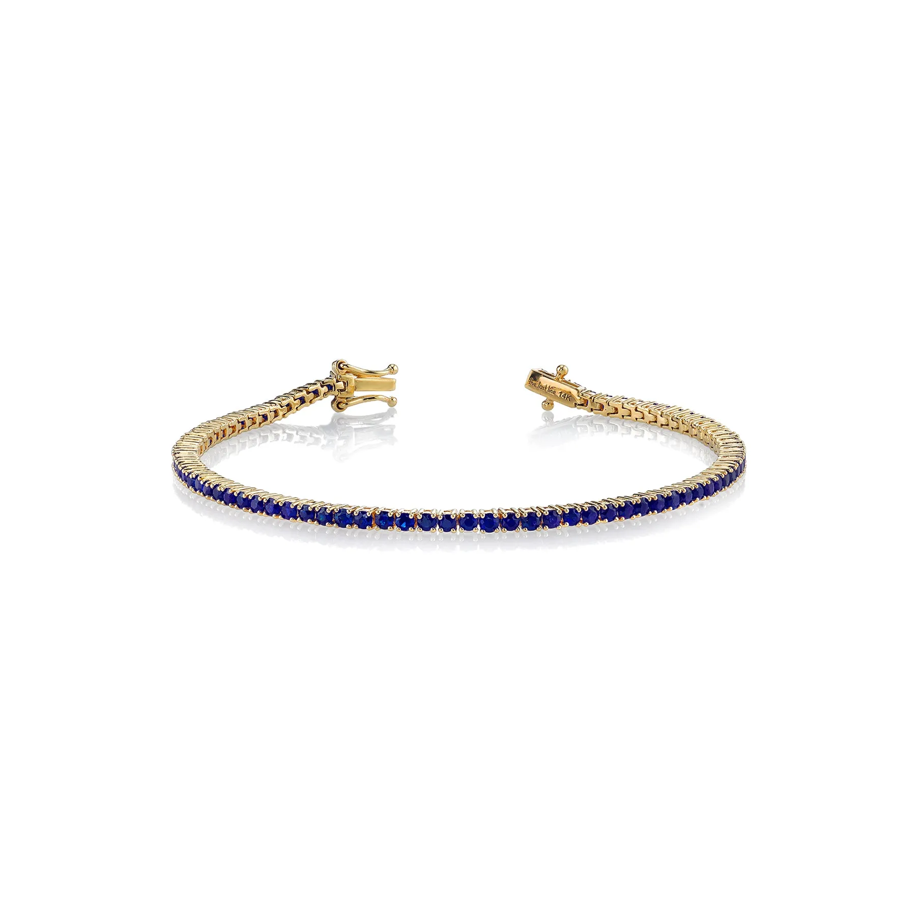 The Perfect Tennis Bracelet - Blue Sapphire / 14k Yellow Gold