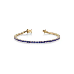 The Perfect Tennis Bracelet - Blue Sapphire / 14k Yellow Gold