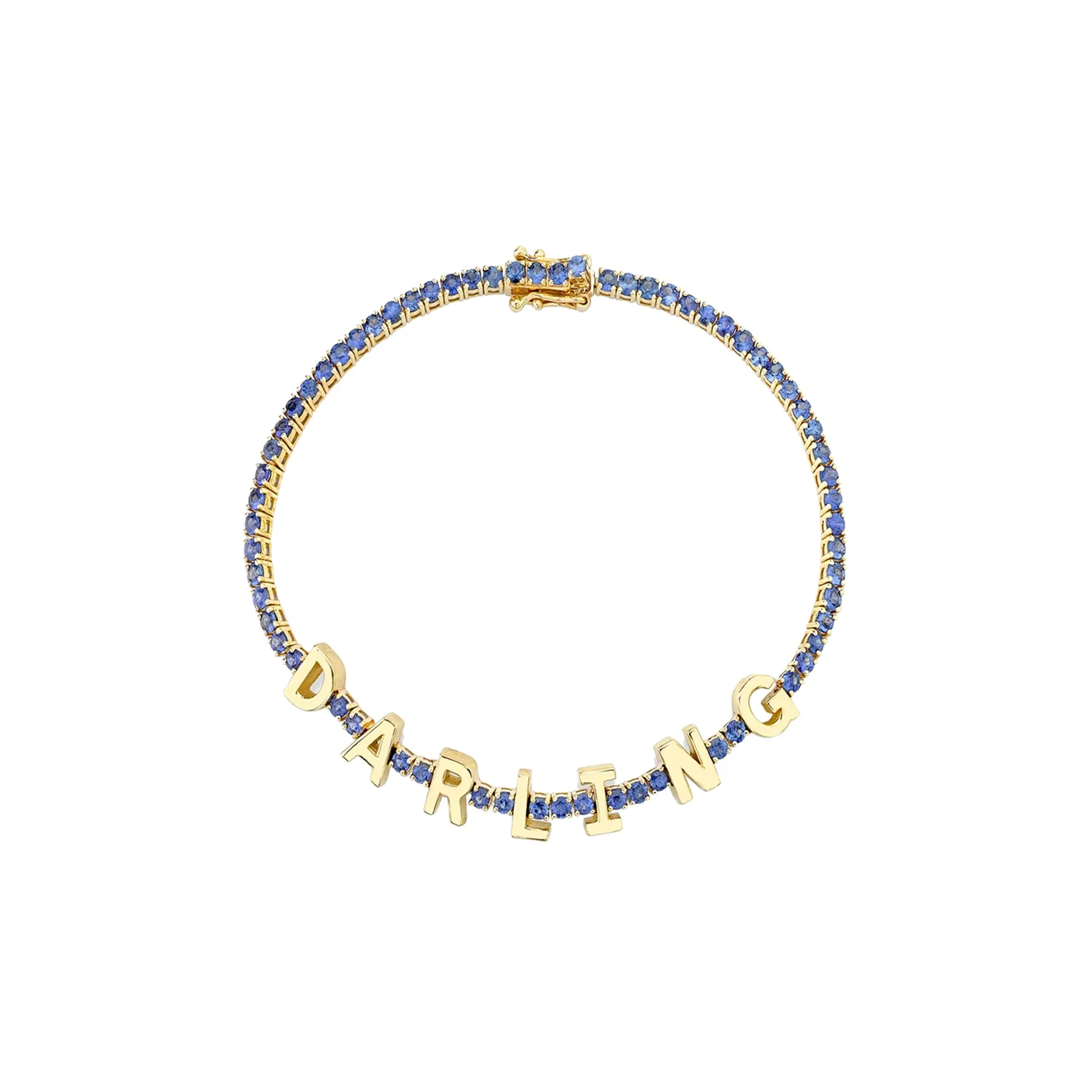 The Perfect Tennis Bracelet - Blue Sapphire / 14k Yellow Gold