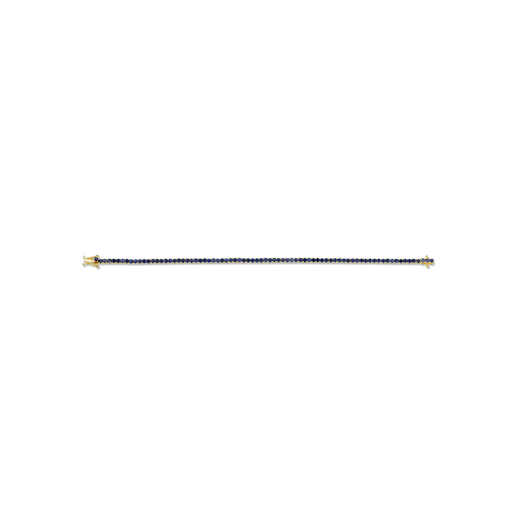 The Perfect Tennis Bracelet - Blue Sapphire / 14k Yellow Gold