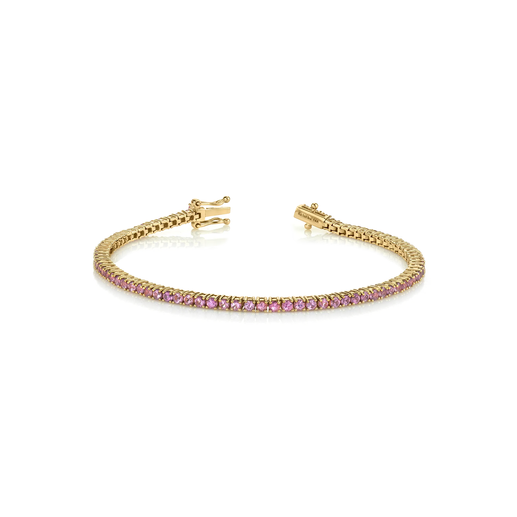 The Perfect Tennis Bracelet - Pink Tourmaline / 14k Yellow Gold