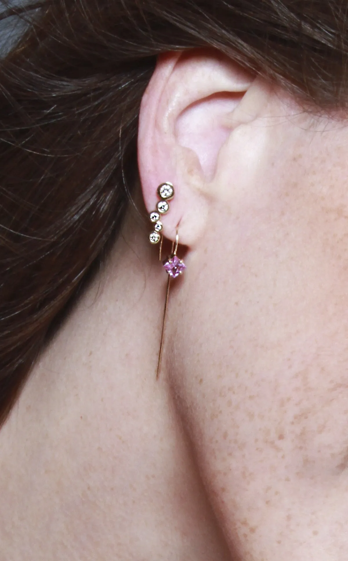 The Plaza earrings Pink Sapphire