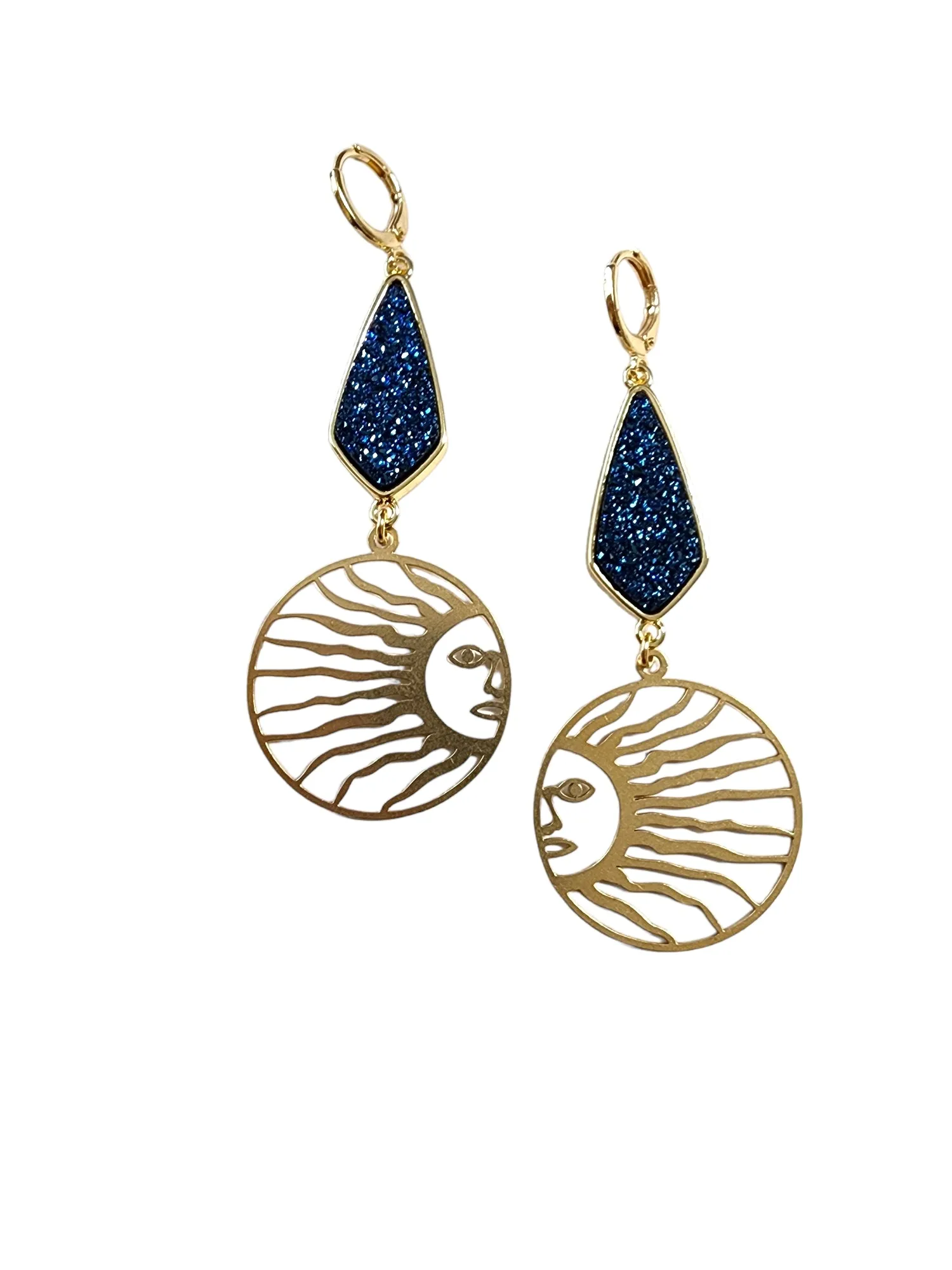 The Raze Blue Druzy Earrings