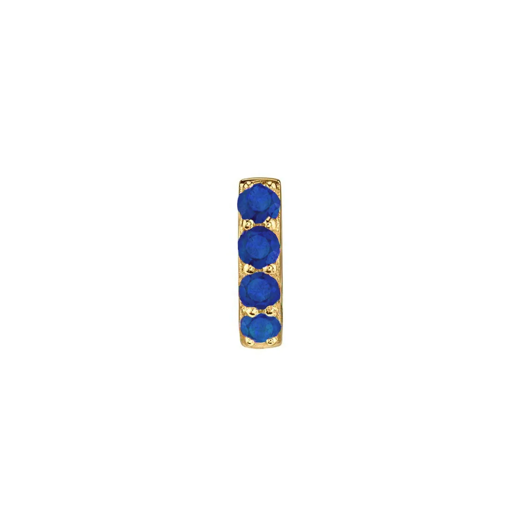 The Small Biggie - Blue Sapphire / 14k Yellow Gold