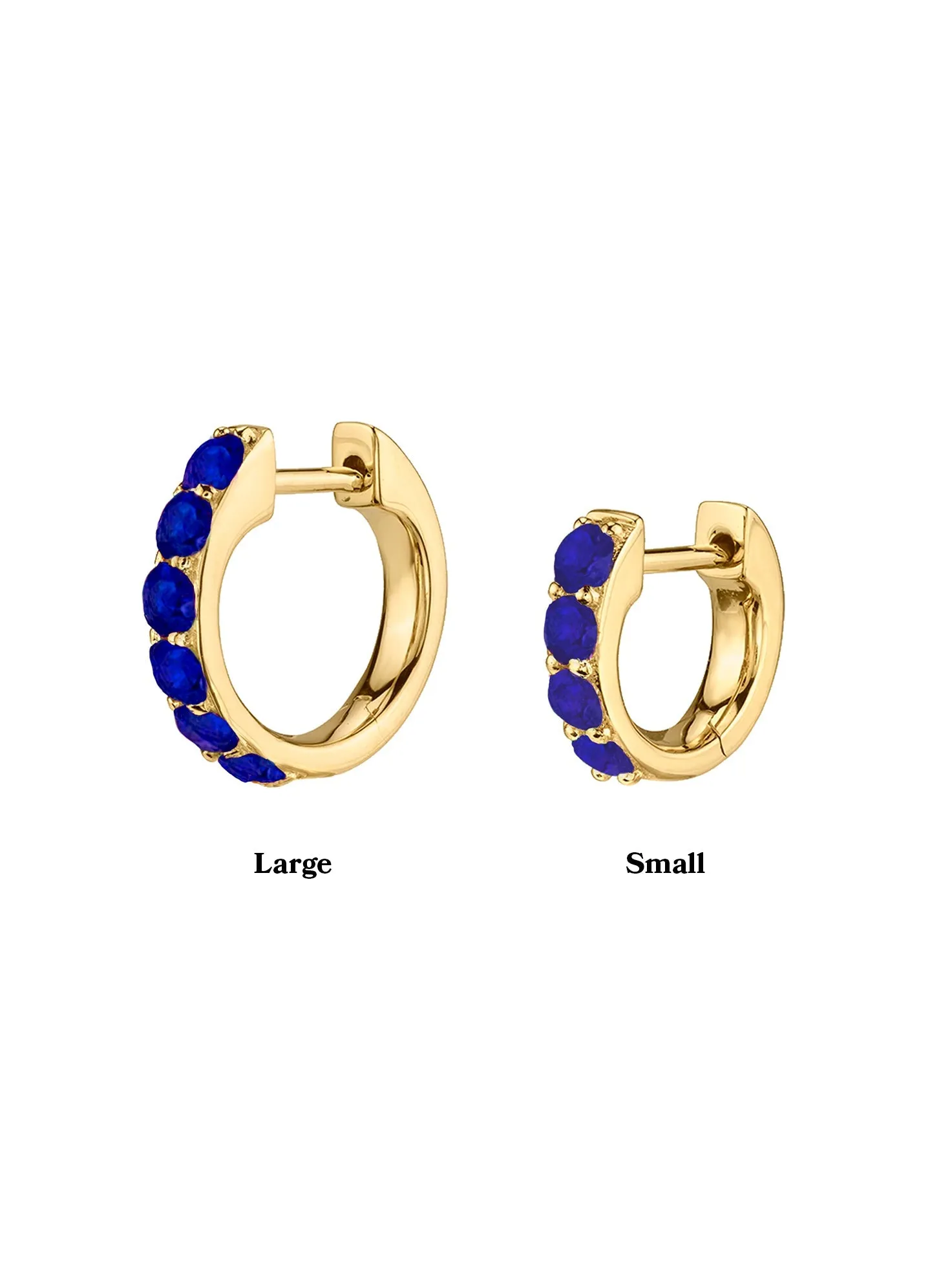 The Small Biggie - Blue Sapphire / 14k Yellow Gold