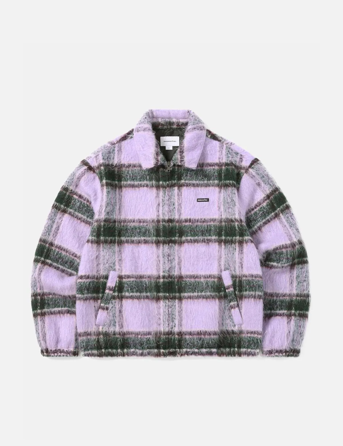 Thisisneverthat Brushed Check Zip Jacket - Lavender Purple