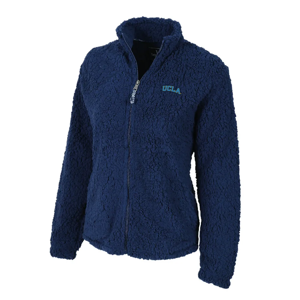 UCLA Ladies Full Zip Sherpa Jacket Navy