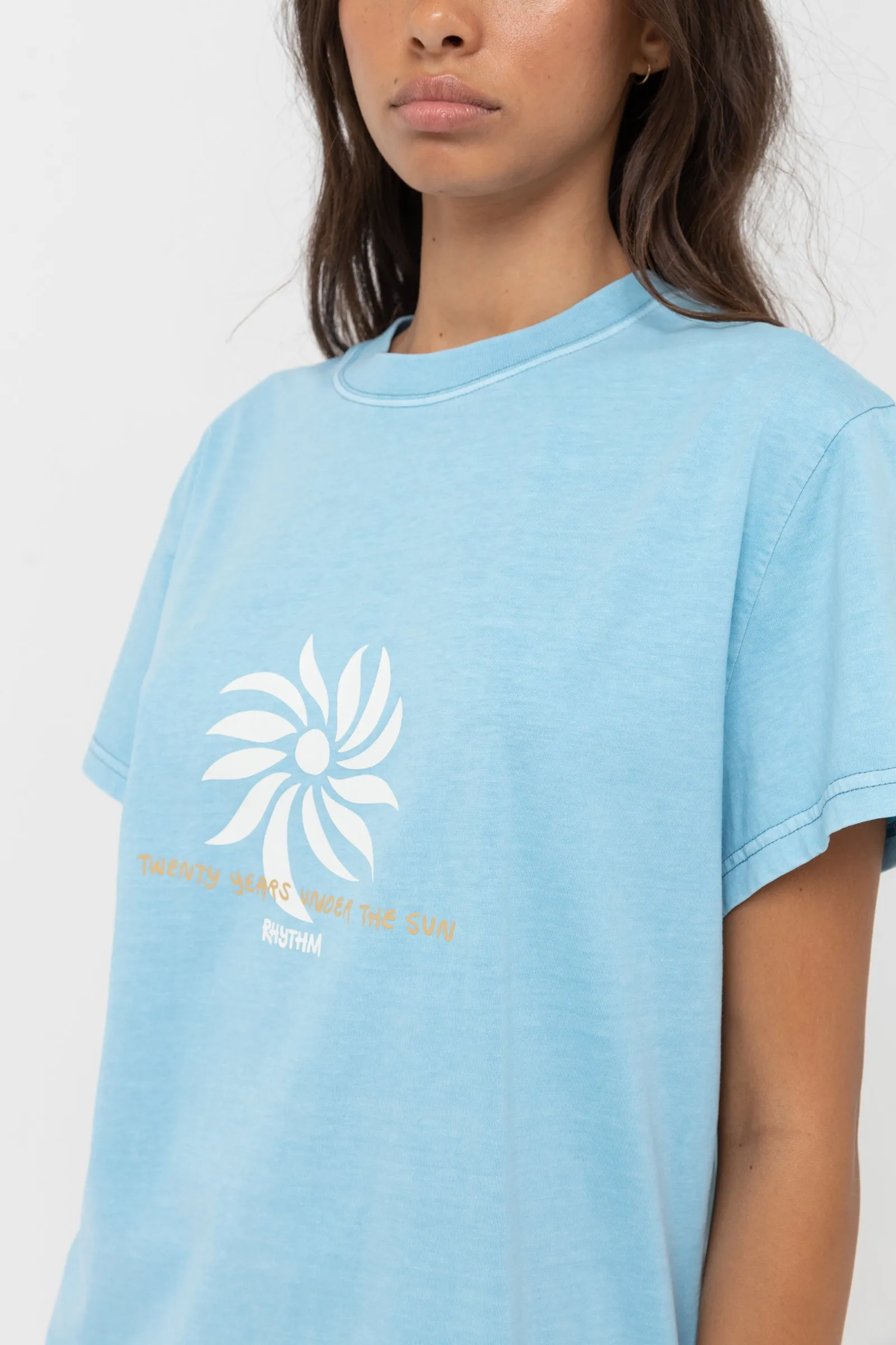 Under The Sun Band Tee Dusty Blue