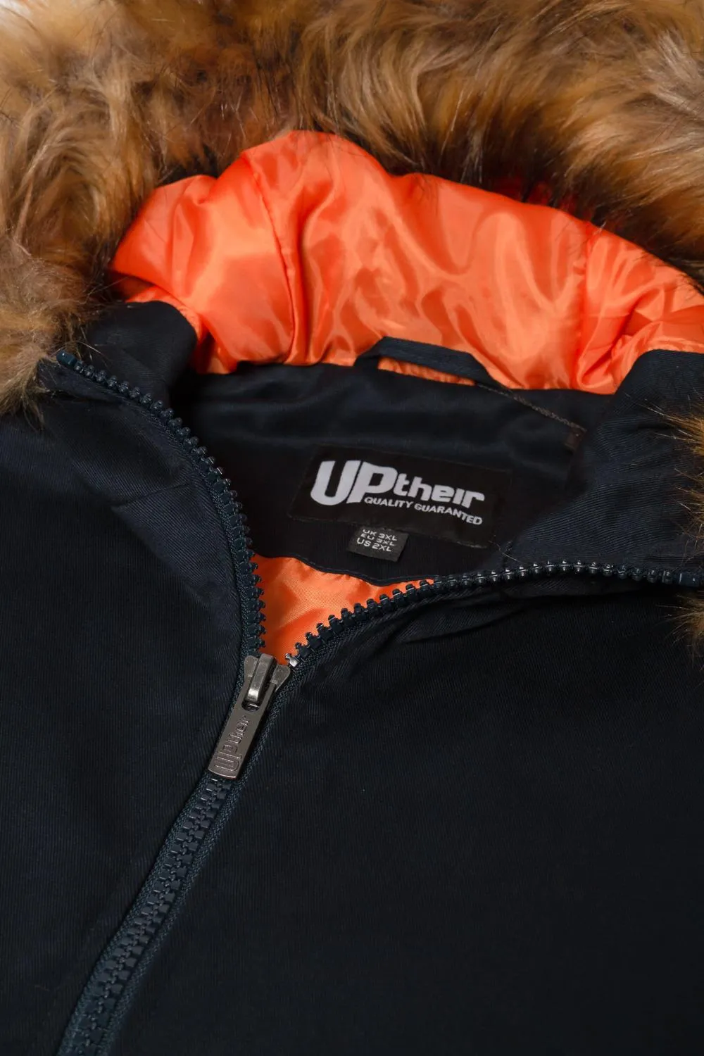 Uptheir Hunter Parka Jacket With Hood - Navy