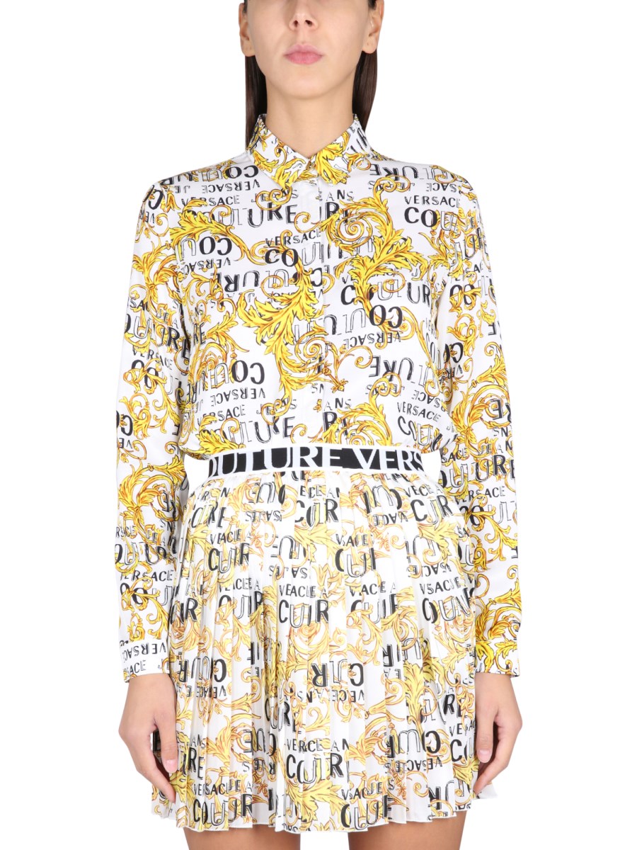 VERSACE JEANS COUTURE    VISCOSE BAROQUE PATTERNED SHIRT