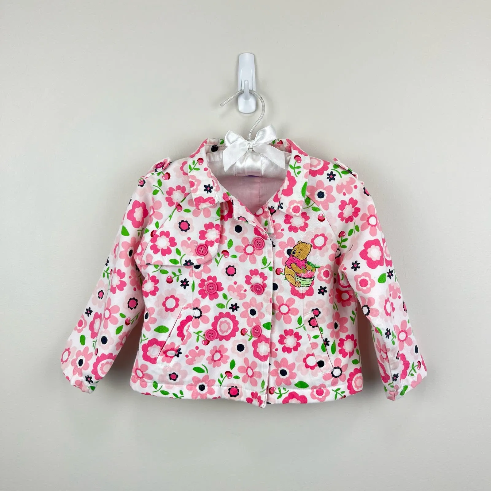 Vintage Disney Winnie the Pooh Floral Jacket 24 Months