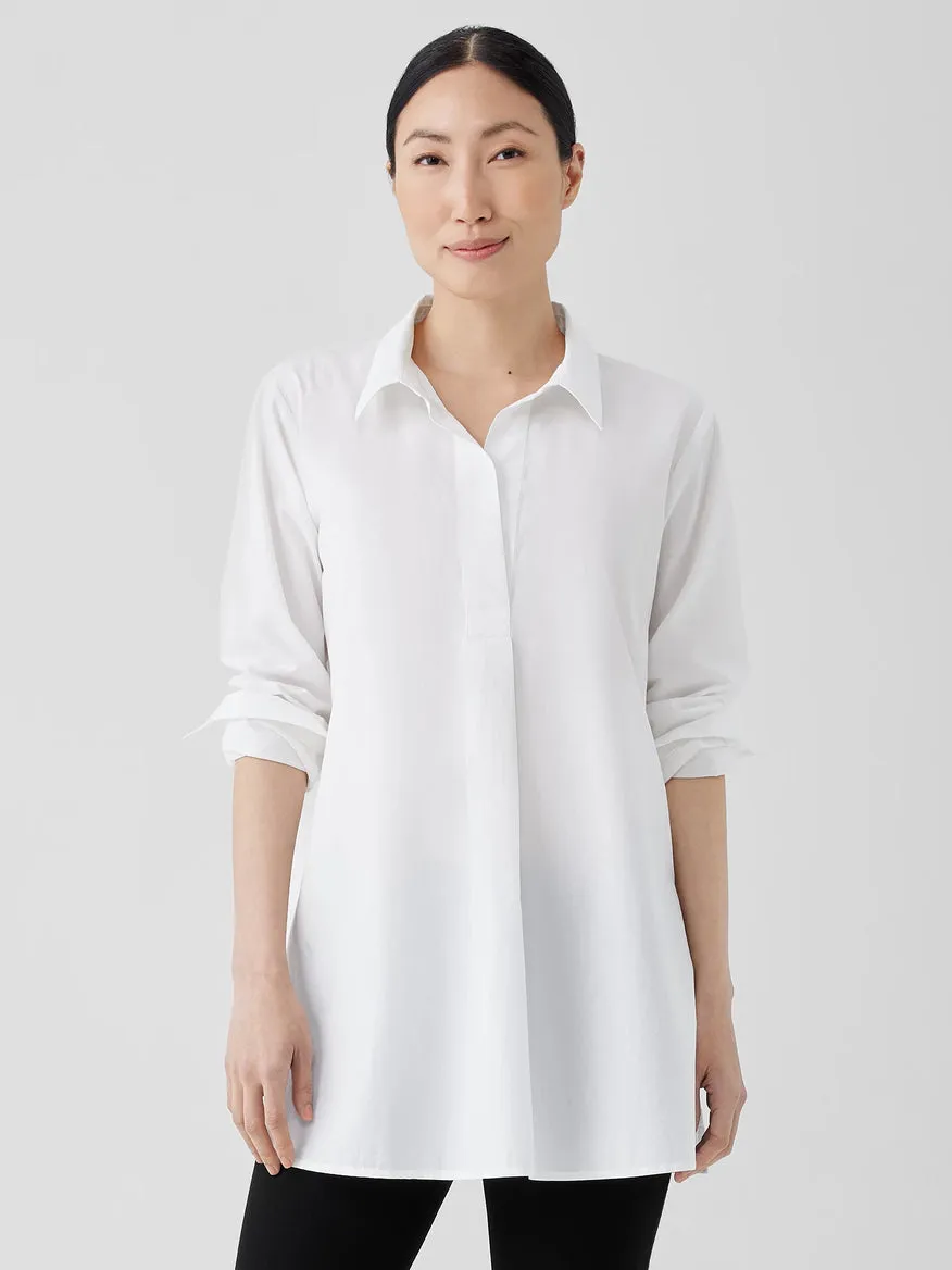 WASHED ORGANIC COTTON POPLIN SHIRT