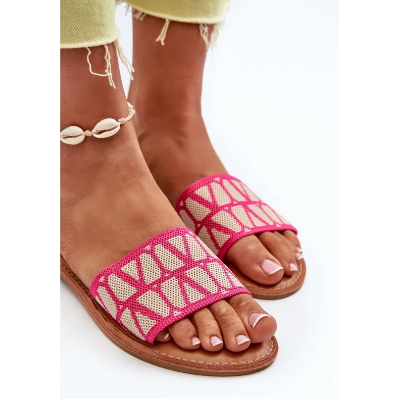 Women's Flat Flip Flops Fuchsia Traivea pink