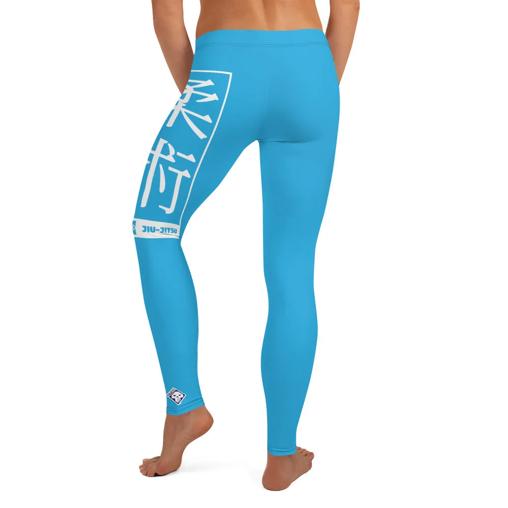 Women's Yoga Pants Workout Leggings For Jiu Jitsu 005 - Cyan